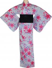 桜桜桜　リボン　ラメ入り　水色系